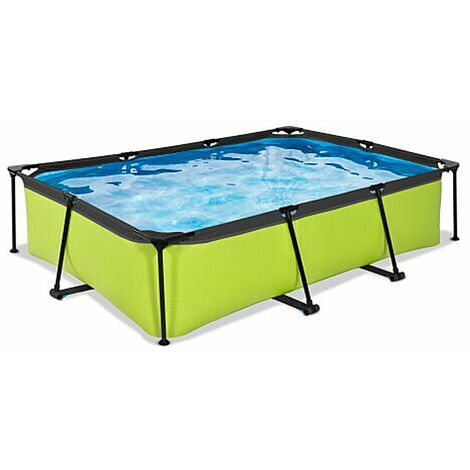 EXIT Lime pool 10ft x 6.6ft x 25.6in with filter pump - green