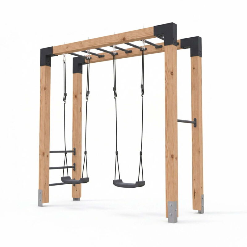 Exit Toys Exit Linea Robust 110 Holz-monkeybar Mit Doppelschaukel