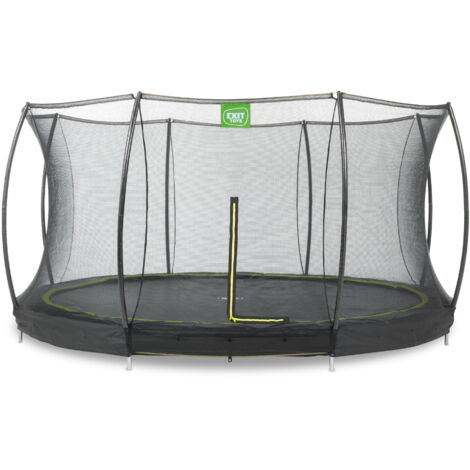 EXIT Silhouette Bodentrampolin ø427cm mit Sicherheitsnetz - schwarz