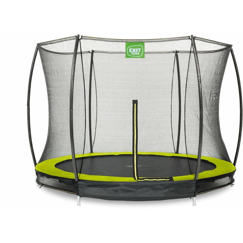 EXIT Silhouette ground trampoline 8ft with safety net - green