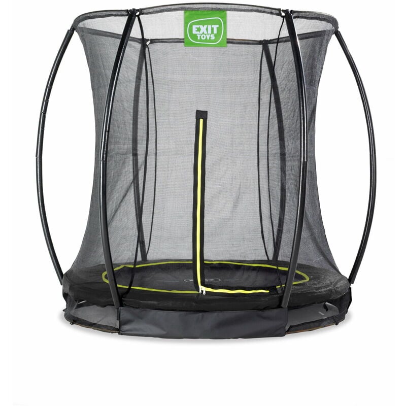 Exit Silhouette ground trampoline 6ft with safety net - black