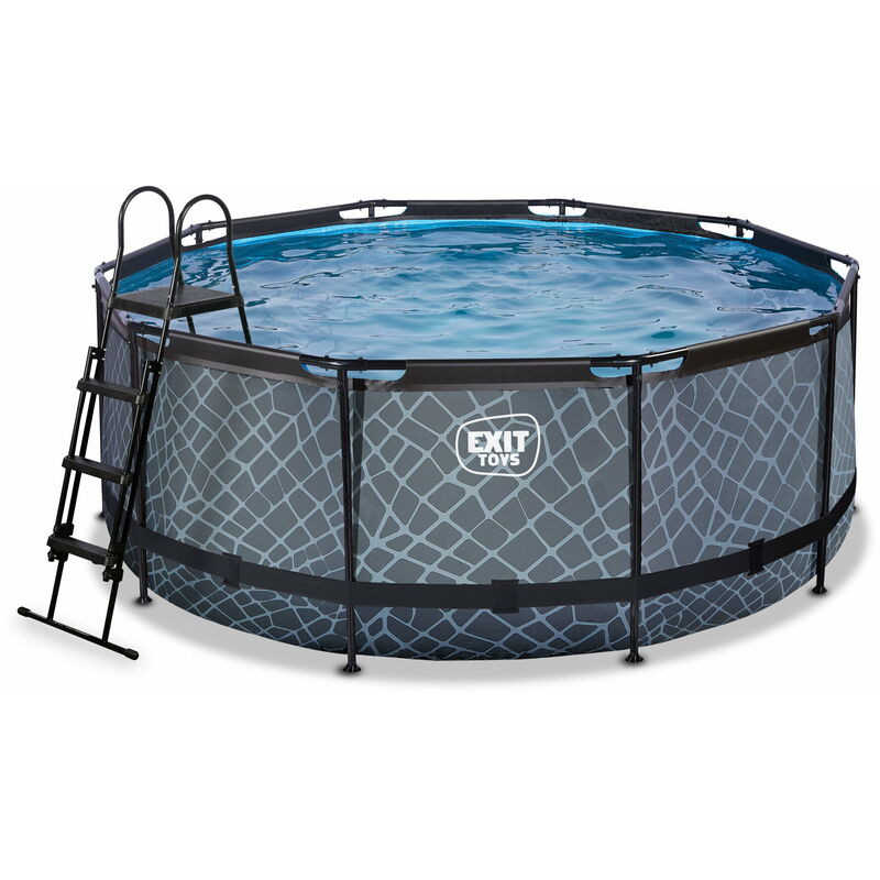 Chendyy - Exit Stone Pool 12ft X 48in With Sand Filter Pump - Grey