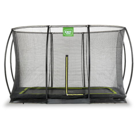 Exit Toys – Trampoline enterré rectangulaire 214x305cm – Filet de sécurité – Châssis galvanisé – Ressorts durables pour force de saut