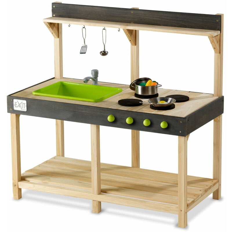 Exit Yummy 100 wooden mud kitchen - natural