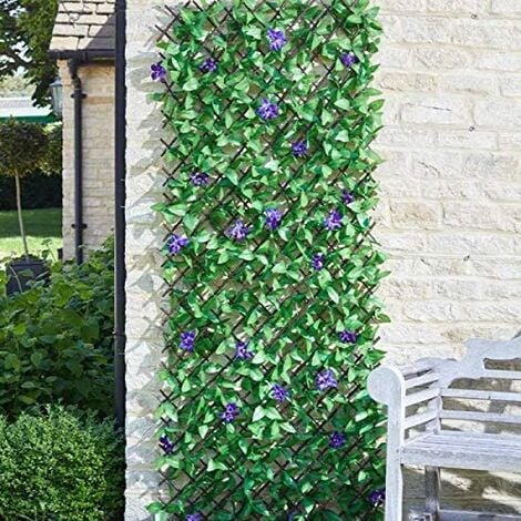 Smart Garden 60cm x 180cm Expanding Lilac Bloom Leaf Trellis Wheelie Bin Screen