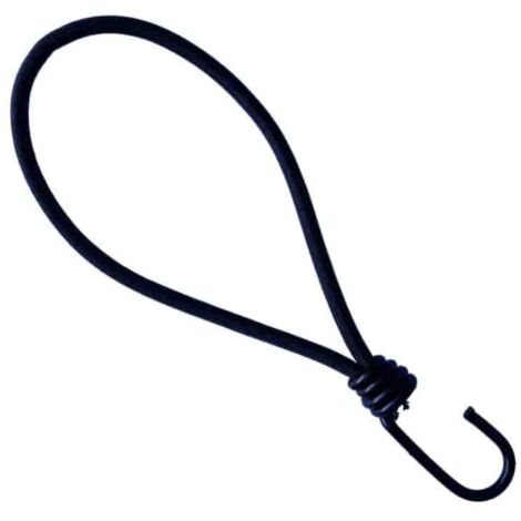 Expanderhaken 6mm x 25cm, Spanngummi Haken, Schwarz