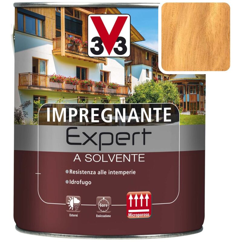 Impregnant Expert Solvant 2,5 Noix Clair pour Protéger les Supports en Bois Extérieur