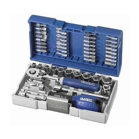 EXPERT - Coffret serrage-vissage 1/4'' ultra-compact 48 pièces - E030729 - Ce produit de marque STANLEY est neuf.