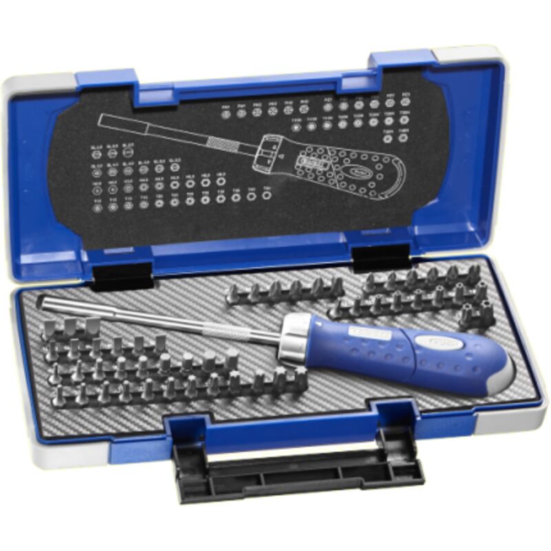 Tournevis porte embouts revolver cliquet + embouts EXPERT by Facom 59 pièces E160804 - vue 3
