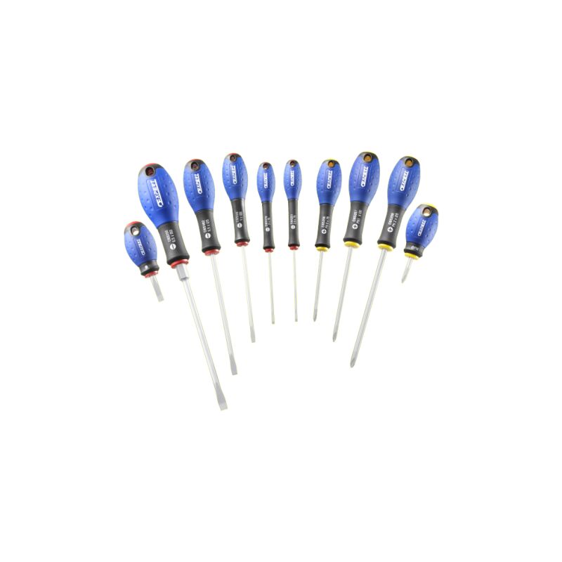Jeu de 10 tournevis fente-Phillips - E160905 - Expert