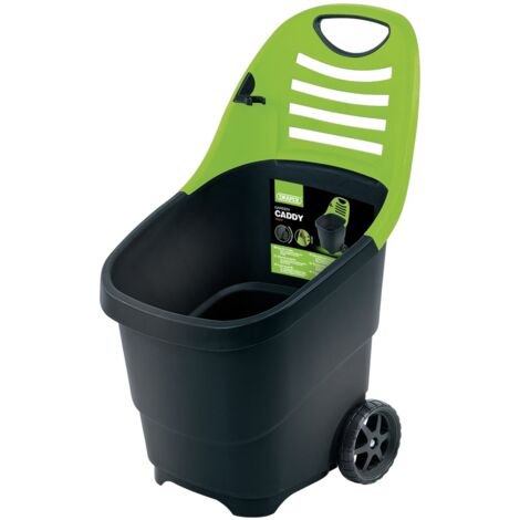 Expert Garden Caddy with 65L Capacity – Durable Green Storage Bin by Draper Tools