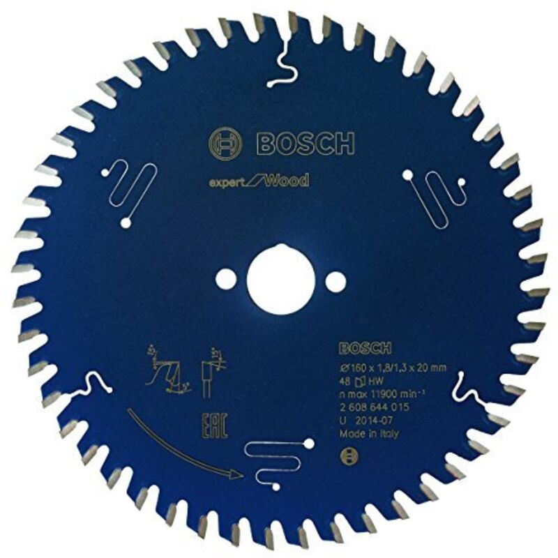 Bosch - Lama per sega circolare Expert for Wood ad 160mm Z.48, trapano 20mm, larghezza taglio 1.8mm