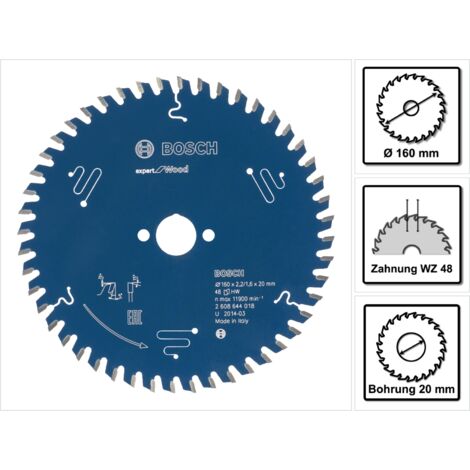 Expert per lama circolare per legno Ø20mm - 160 x 20 x 2,2 mm, 48 -2 608 644 018