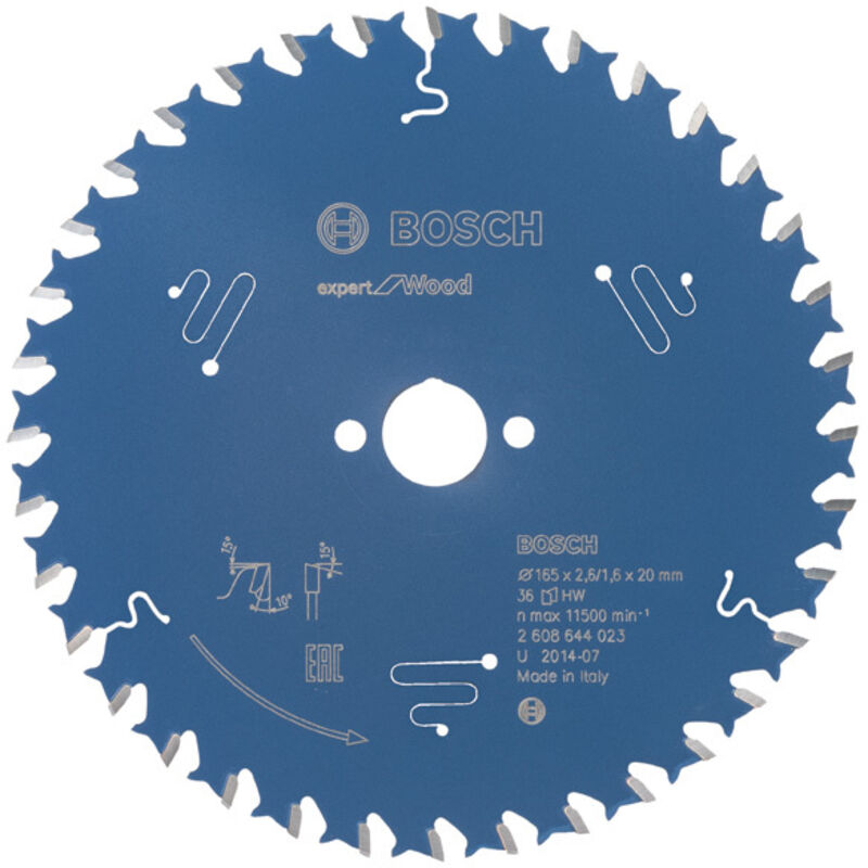 Lama da sega circolare Expert per legno, 165 x 20 x 2,6 mm, 36
