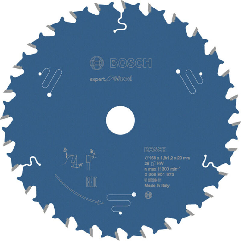 Esperto per legno 168 x 20 x 1,8/1,2 mm, T28