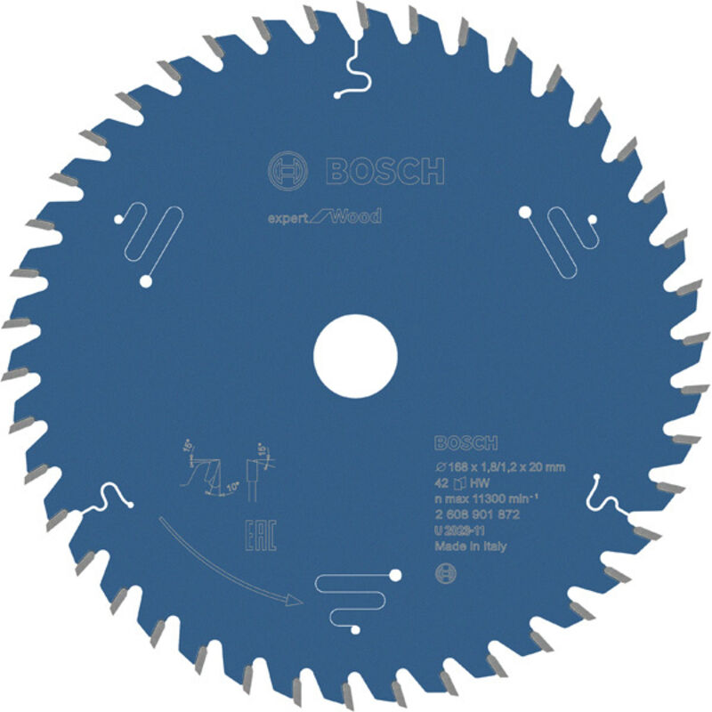 Bosch - Expert per legno 168x20x1,8/1,2 mm, t42. per seghe circolari portatili