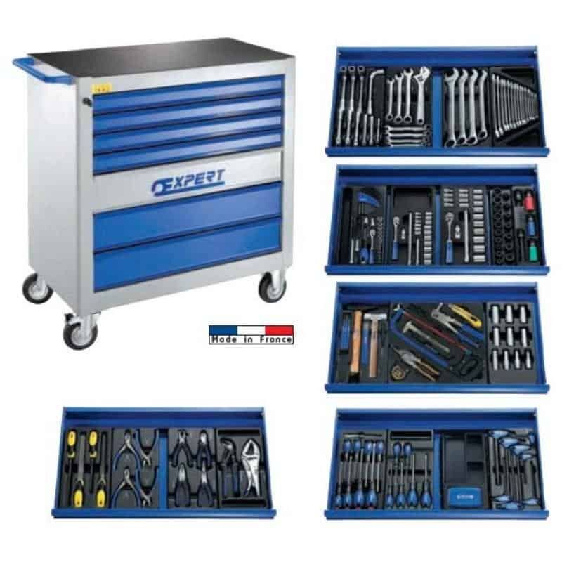 Facom expert Servante 7 tiroirs 250 Outils + Clé dynamométrique E697624