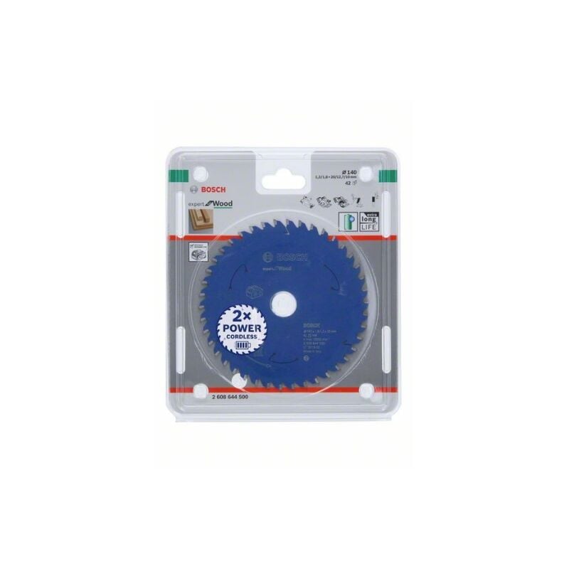 

Bosch Professional 2608644500 Disco Expert For Wood, Madera, 42 Dientes, Accesorio De Sierra Circular Sin Cable, 140 X 20 X 1.7