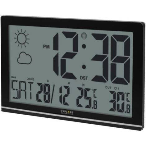 Explore Scientific RDC-8001 Digitale Wetterstation Schwarz LCD Akku