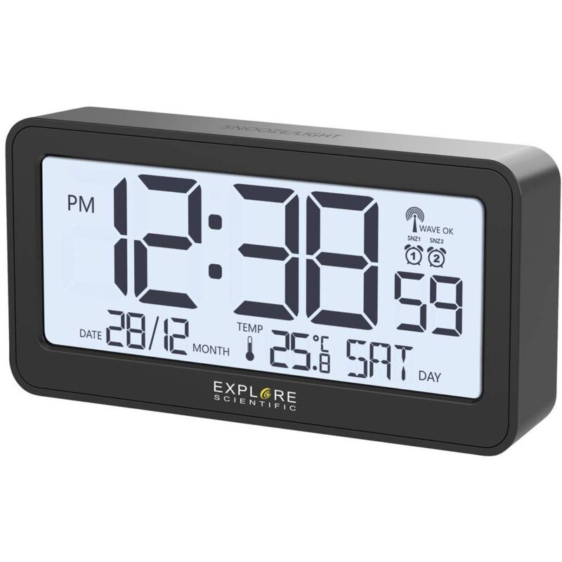 Explore Scientific - RDC1000CM3000 radiopiloté(e) réveil noir (mat) heures de réveil 2