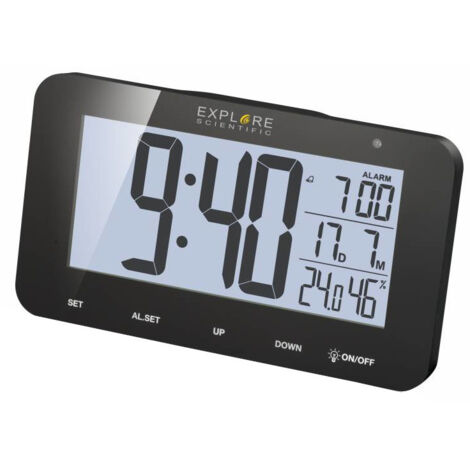 Explore Scientific RDC1004BLK Wecker Digitaler Wecker Schwarz