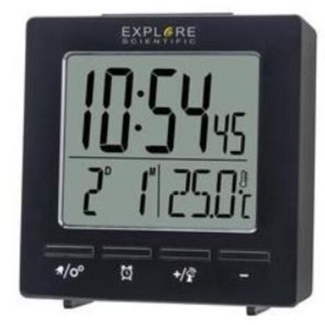 Explore Scientific RDC1005BLK réveille-matin Réveil numérique Noir
