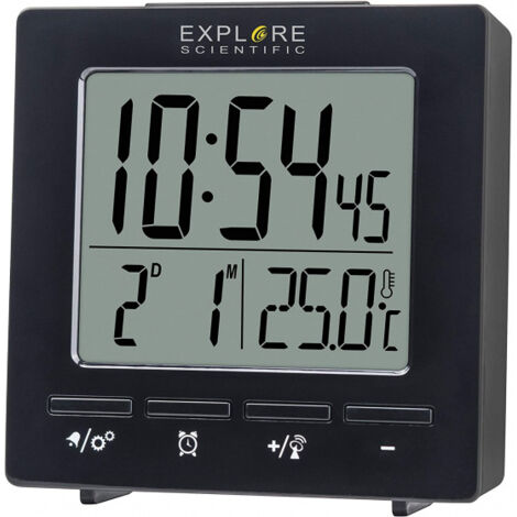 Explore Scientific RDC1005BLK Wecker Digitaler Wecker Schwarz