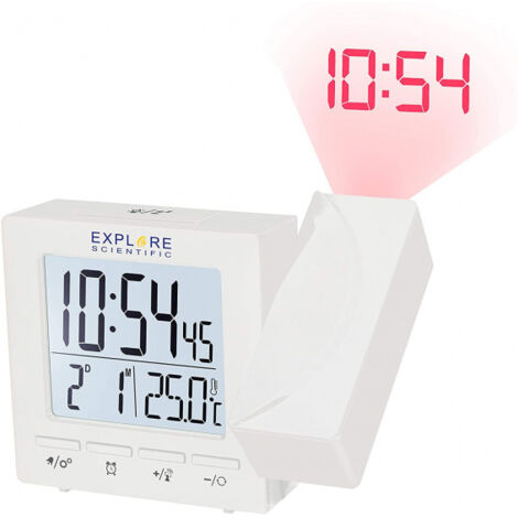 Explore Scientific RDP1001WHT Wecker Digitaler Wecker Weiß