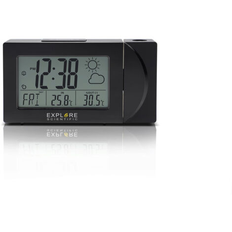 Explore Scientific RPW3008 Digitaler Wecker Schwarz