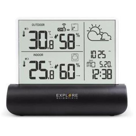 EXPLORE SCIENTIFIC Stazione  meteorologica con display in Vetro Black