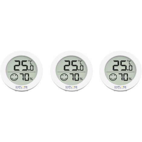 Explore Scientific  Thermo-/Hygrometer Weiß (3er Set)