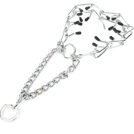 Explosionsgeschütztes Hundehalsband aus Eisen mit Halskette, robustes Trainingszubehör, silberfarben, Größe 55.