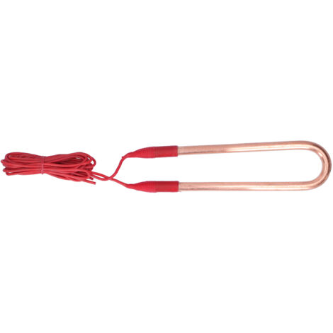Explosionsgeschütztes, U-förmiges elektrisches Heizrohr aus Messing (220 V) mit 115 cm Kabel (2 kW, Abmessungen: 26,5 x 6,5 x 1 cm) für Heizkörper