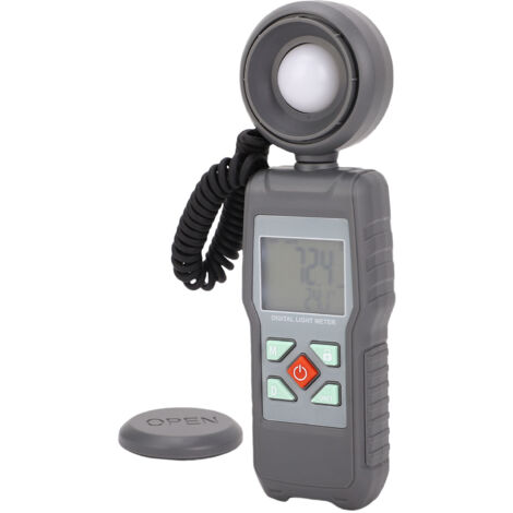 Exposimètre numérique,Testeur de flux lumineux 200 000 lx,Mesure de l'éclairement,Écran LCD noir et blanc,Mesure de l'intensité lumineuse Luxmètre