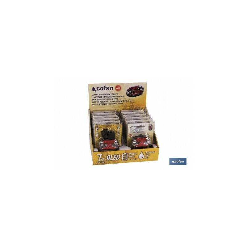 

Expositor 12 uds luz trasera led bicicleta