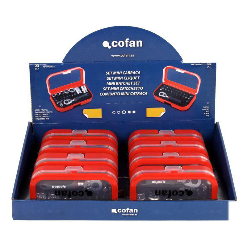 

Cofan - Expositor 8 Set Mini Carraca - Contenido Bl 1400 9020 - 1400 9021 Unidades 4 set - NEOFERR..