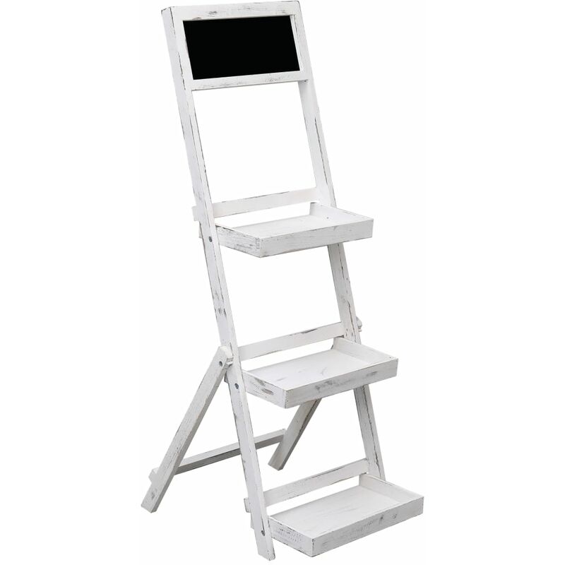 

Expositor con pizarra de madera blanco 42x40x120 cm