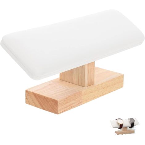Expositor de madera para relojes y joyas - Organizador con barra en T para pulseras, collares y cadenas - Expositor para relojes y joyas - Vitrina