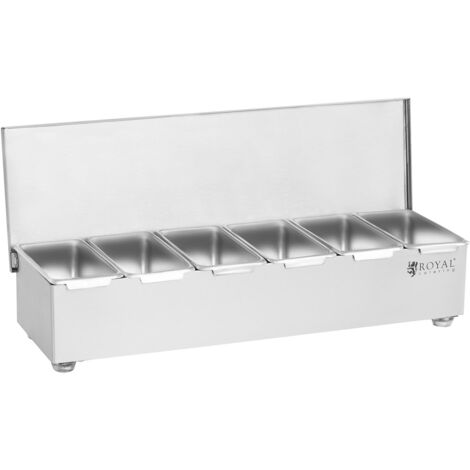 Expositor de recipientes 6 x 450 ml acero inoxidable 140004199