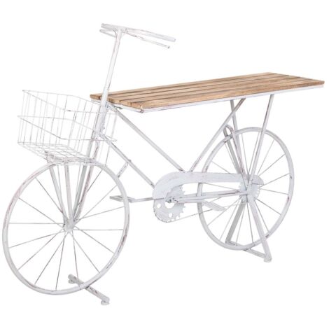 Expositor en forma de  bicicleta blanco 147x34,50x102