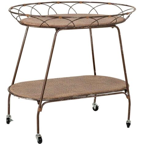 Expositor estantería de metal con 2 baldas  marrón, 84,46x48,26x73,03