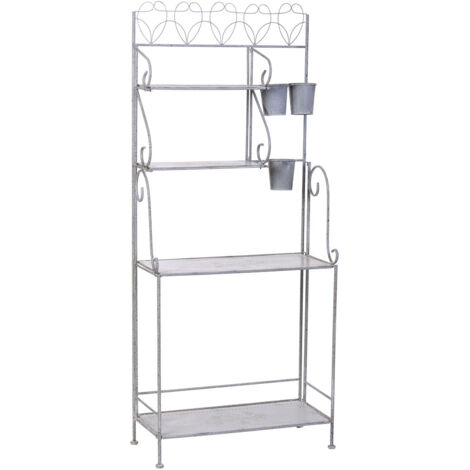 Expositor estantería de metal con 4 baldas 77.47x36.2x179.71h cm