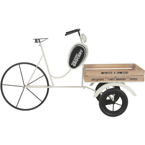 Expositor Metal Madera 151X56X89 Triciclo Blanco