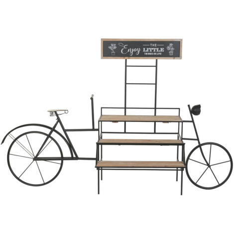 Expositor Metal Madera 217X78X140 Bicicleta Negro