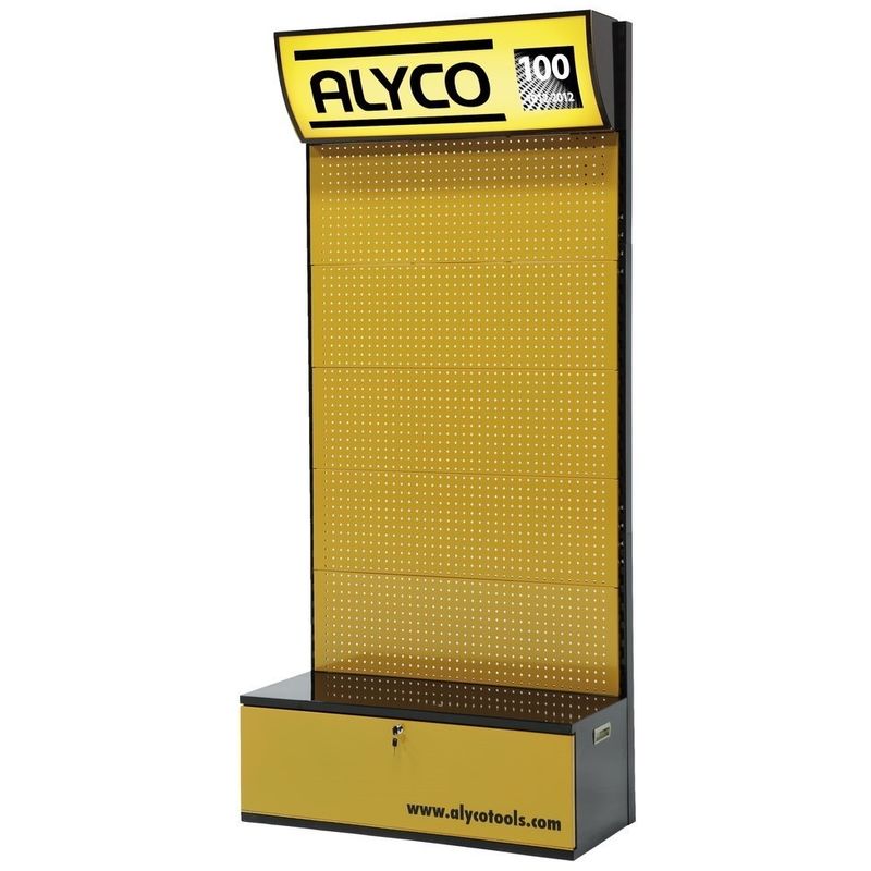 

ALYCO 113503 - Expositor mural de 100x450x2280 con 60 ganchos simples y bandeja metalica