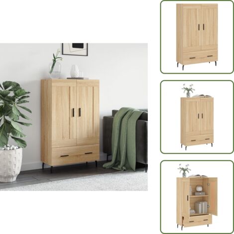 Expositora - vidaXL Aparador alto madera de ingeniería roble Sonoma 69,5x31x115 cm - Muebles decorativos