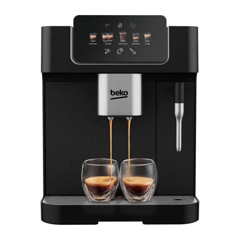 Machine a café avec broyeur Beko CEG7302B - 1350 w - 19 bars - Noir