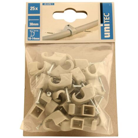 Expressschelle 10-14mm grau 25x Nagelschellen