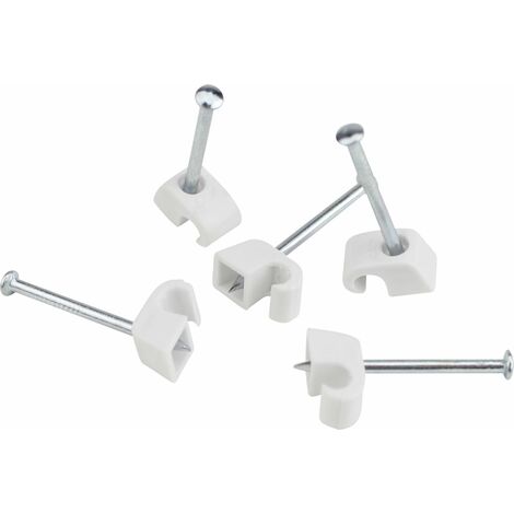 Expressschelle 4-7mm weiß 50x Nagelschellen