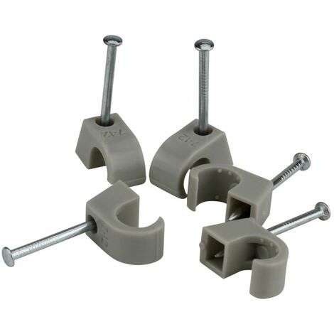 Expressschelle 7-12mm grau 50x Nagelschellen